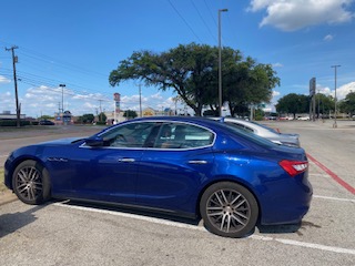 Blue automobile